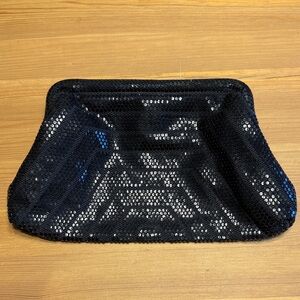 Vintage Black Sequin Clutch